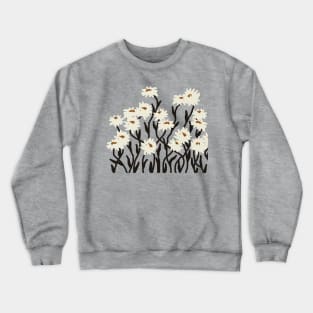 White flowers Crewneck Sweatshirt